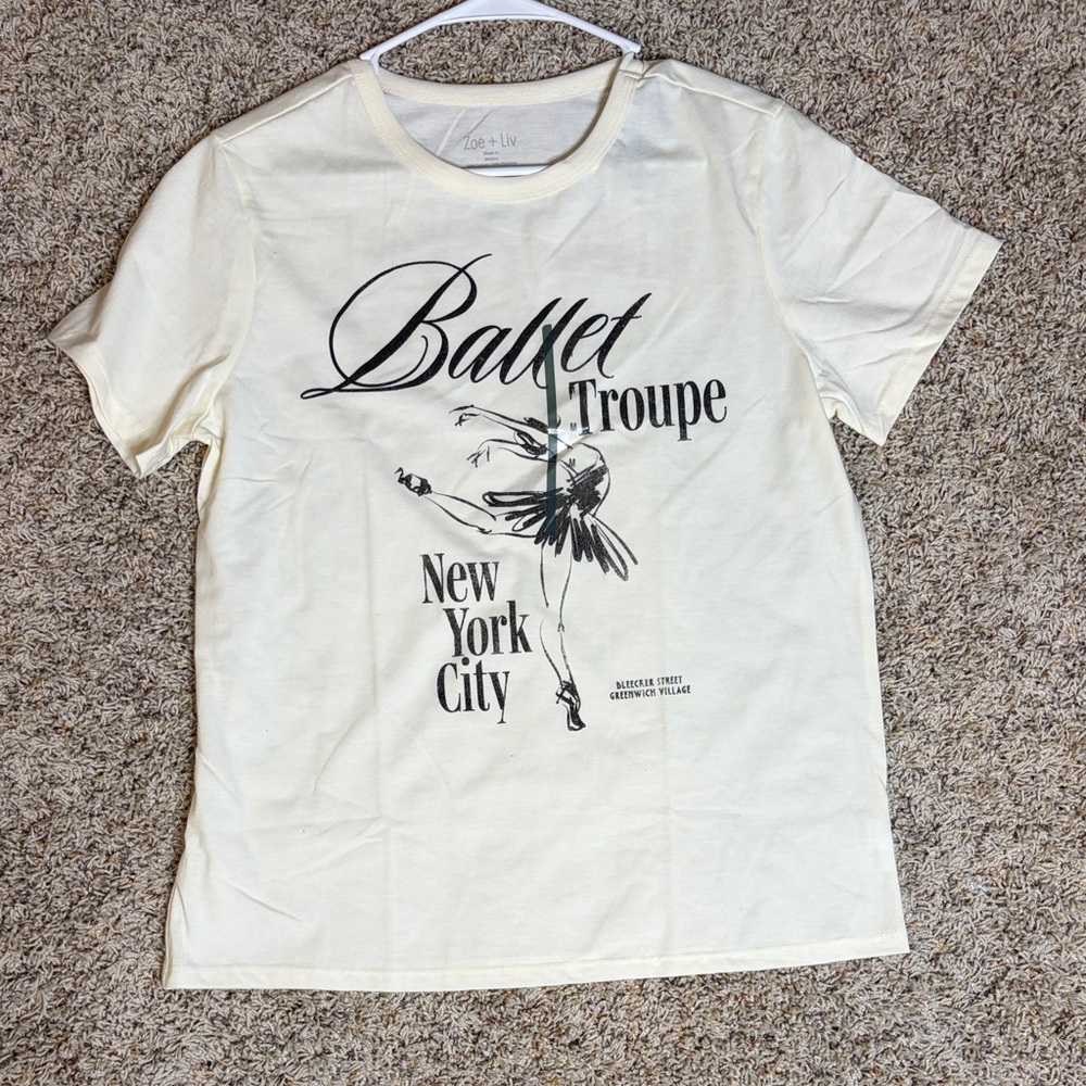 Zoe + Liv Cream Ballet Troupe Tee